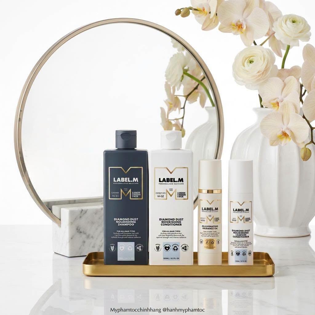 Dầu gội và dầu xả mềm mượt không gây nặng tóc Label.m Diamond Dust Nourishing  300ml 1000ml