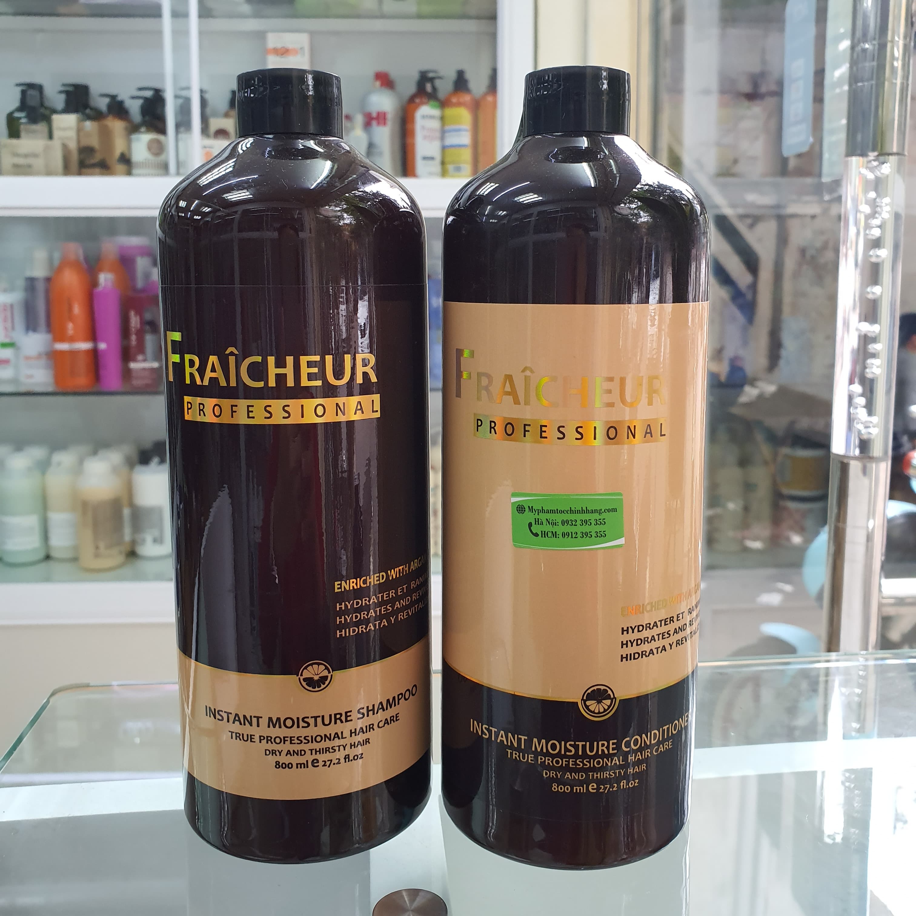 Bộ Dầu Gội Xả Dưỡng Ẩm Phục Hồi Fraicheur Instant Moisture Shampoo & Conditioner 500ml - 800ml