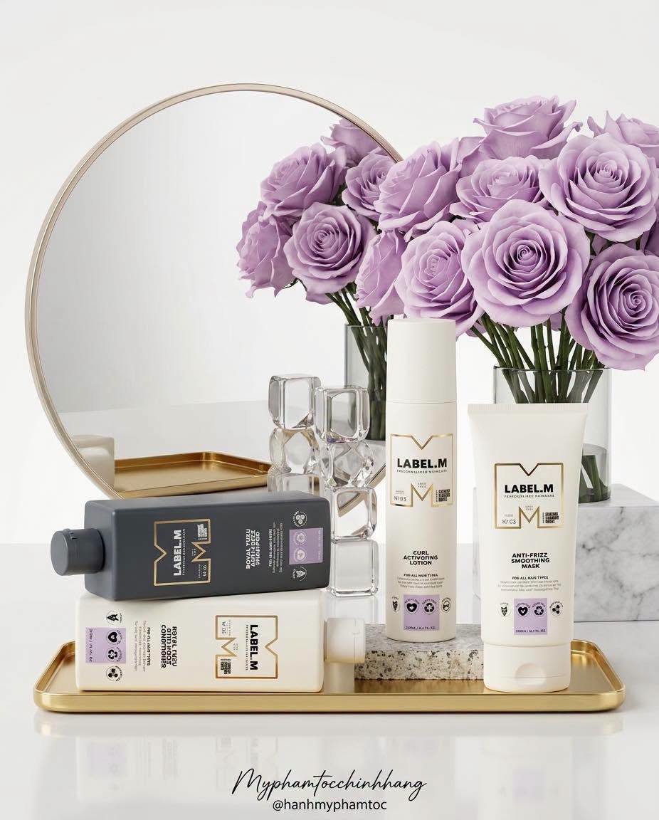 Dầu gội và dầu xả chống xù rối Label.m ROYAL YUZU Anti-Frizz 300ML 1000ML
