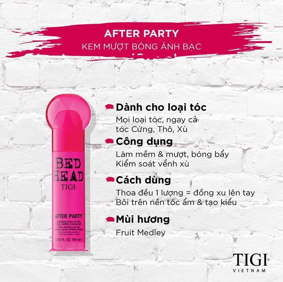 KEM DƯỠNG LÀM MÊM MƯỢT TIGI BEDHEAD AFTER PARTY 100ML