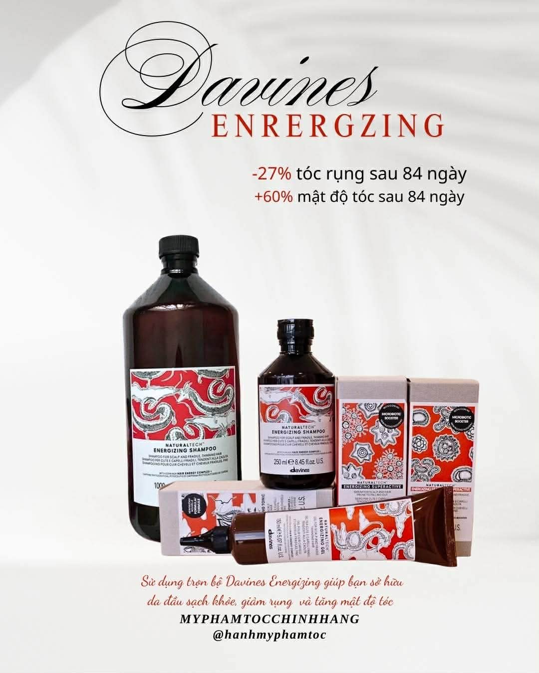 DẦU GỘI DAVINES CHỐNG RỤNG TÓC ENERGIZING 250NL - 1000ML