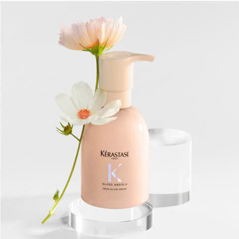 Kem dưỡng đa năng Kérastase Gloss Absolu Frizz-Glaze Cream 240ml | Kem xả khô chống xù, dưỡng bóng và kiểm soát tóc dày, tóc xoăn