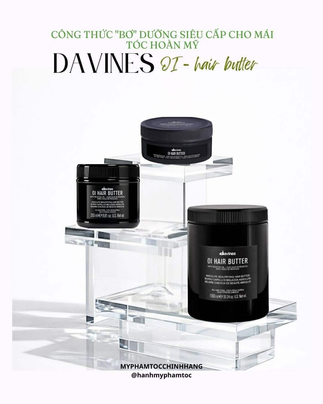 MẶT NẠ DAVINES OI HAIR BUTTER TRỊ LIỆU NUÔI DƯỠNG MỌI LOẠI TÓC 75ml 250ML 1000ml