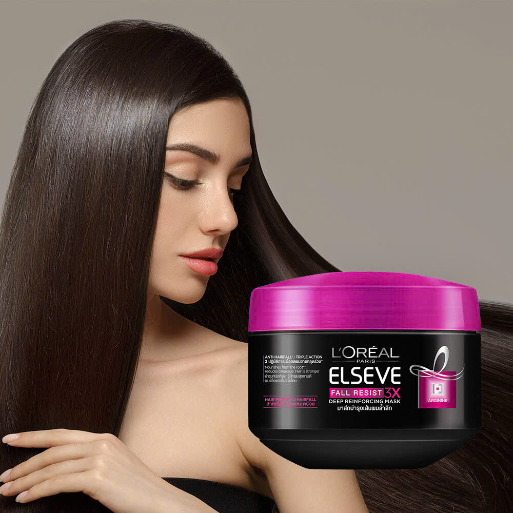 Mặt Nạ Ủ Tóc L’Oréal Paris Elseve Fall Resist 3X Deep Reinforcing Mask | Hỗ Trợ Giảm Gãy Rụng, Dưỡng Tóc Mềm Mượt