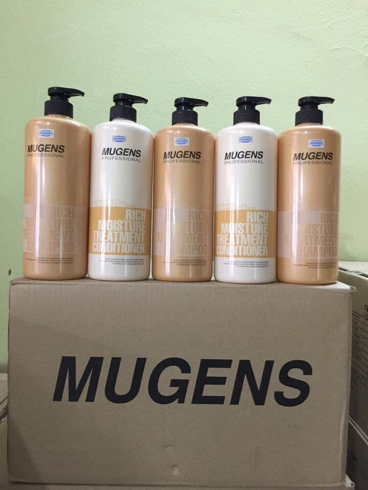 Bộ dầu gội – dầu xả dưỡng chất Mugens Rich Moisture Treatment 1000ml