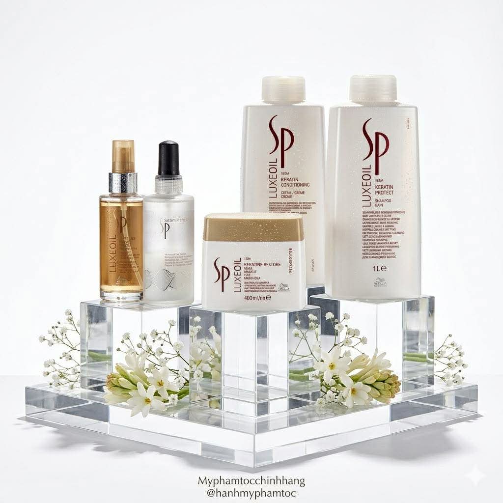 Dầu gội và dầu xả phục hồi SP Argan Luxeoil Keratin 200ml/150ml -1000ml