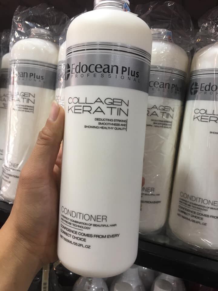 Cặp dầu gội xả Edocean Collagen Keratin Plus 500ml 1000ml