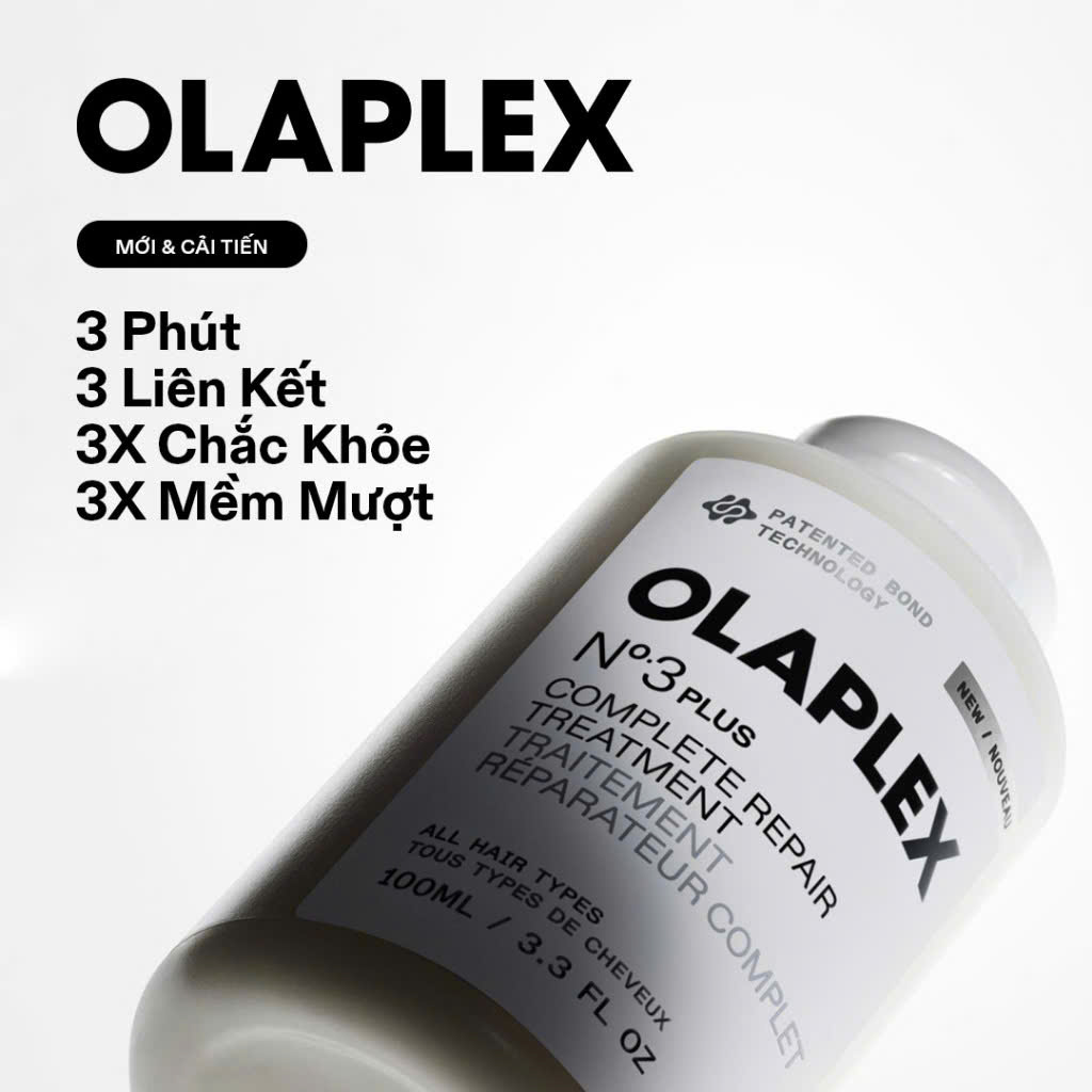 OLAPLEX Nº.3PLUS COMPLETE REPAIR TREATMENT 100ML – PHỤC HỒI TÓC HƯ TỔN TRONG 3 PHÚT