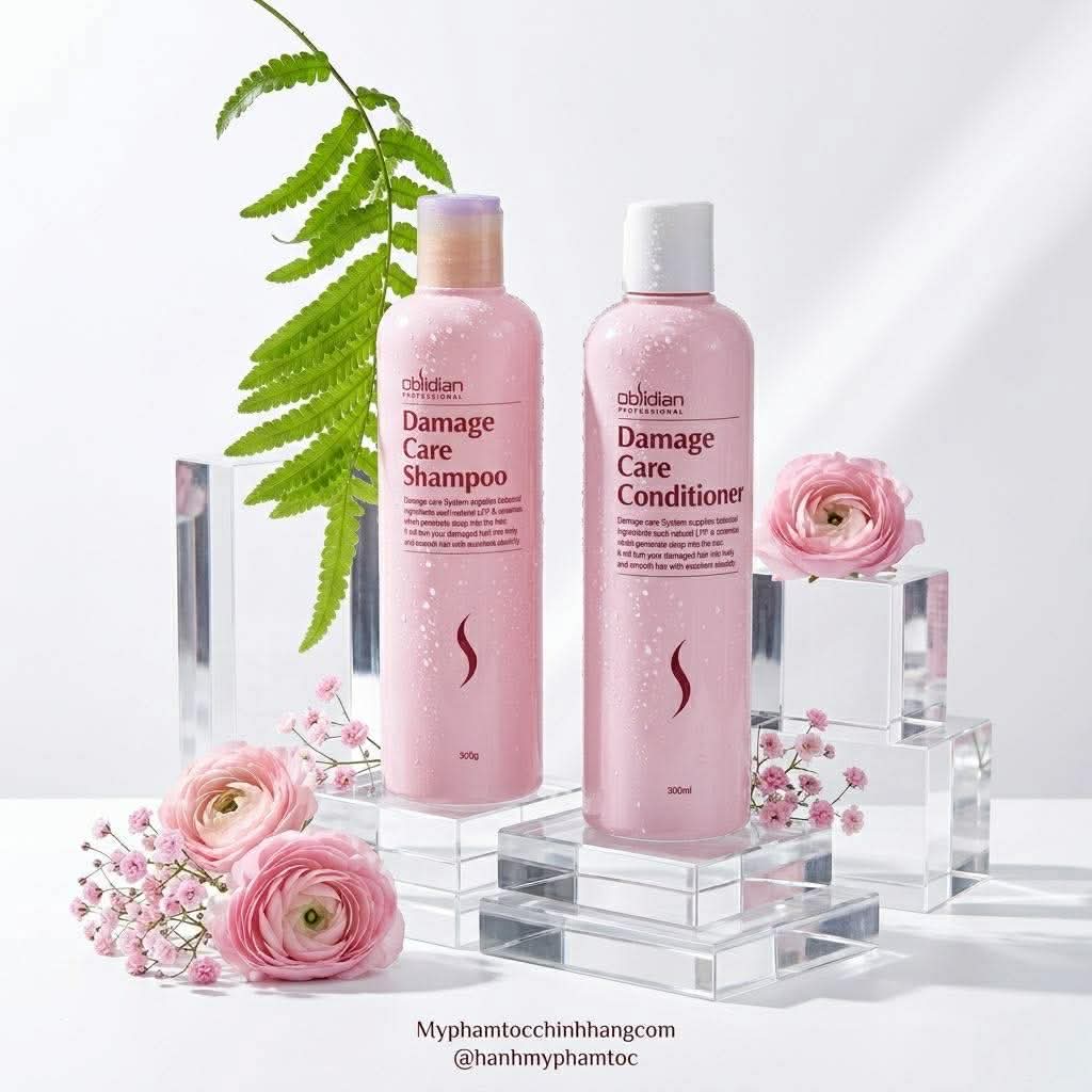 Dầu Gội & Dầu Xả Tái Tạo Tóc Hư Tổn Obsidian Damage Care Shampoo & Conditioner