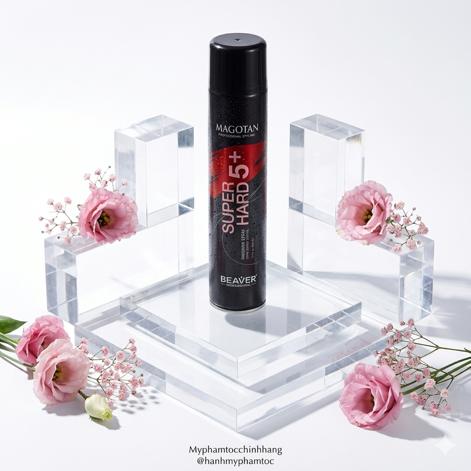 Gôm xịt tạo kiểu BEAVER Magotan Super Hard 420ml