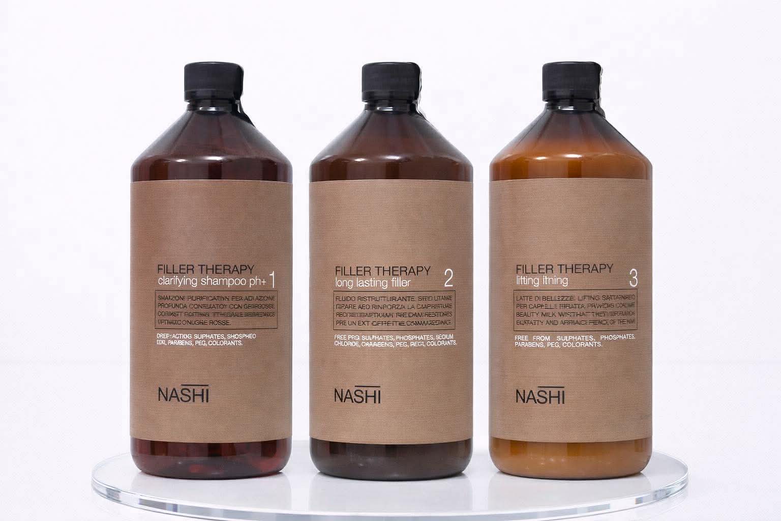 Bộ phục hồi cấu trúc tóc Nashi Filler Therapy 3 bước chuyên sâu Nashi Filler Therapy Step 1 – 2 – 3