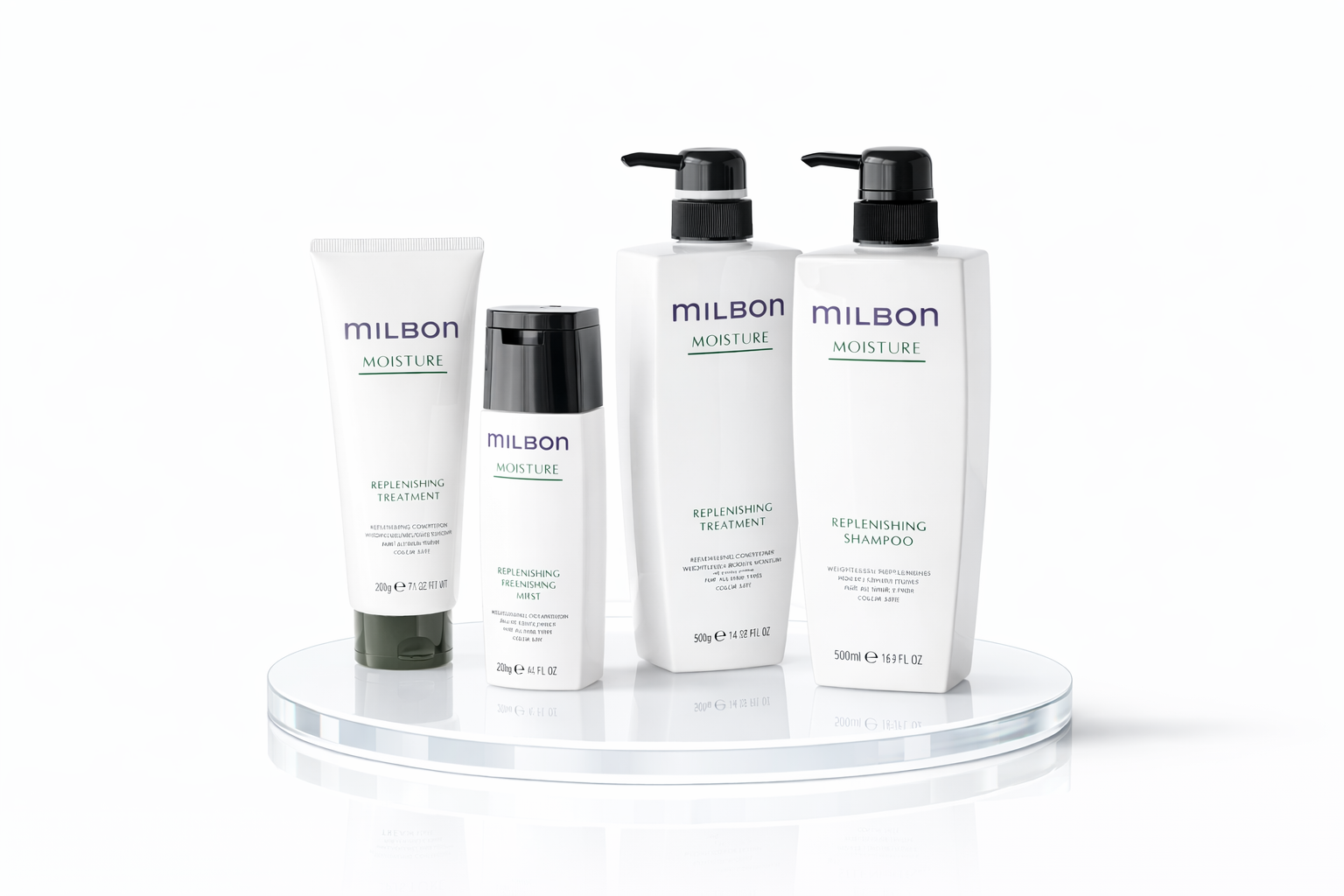 Gội xả Milbon Replenishing Moisture dưỡng ẩm, phục hồi tóc khô uốn duỗi 200ml- 500ml