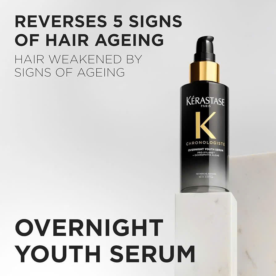 Kérastase Chronologiste Overnight Youth Serum 90ml | Serum Dưỡng Tóc Ban Đêm Chống Lão Hóa Tóc