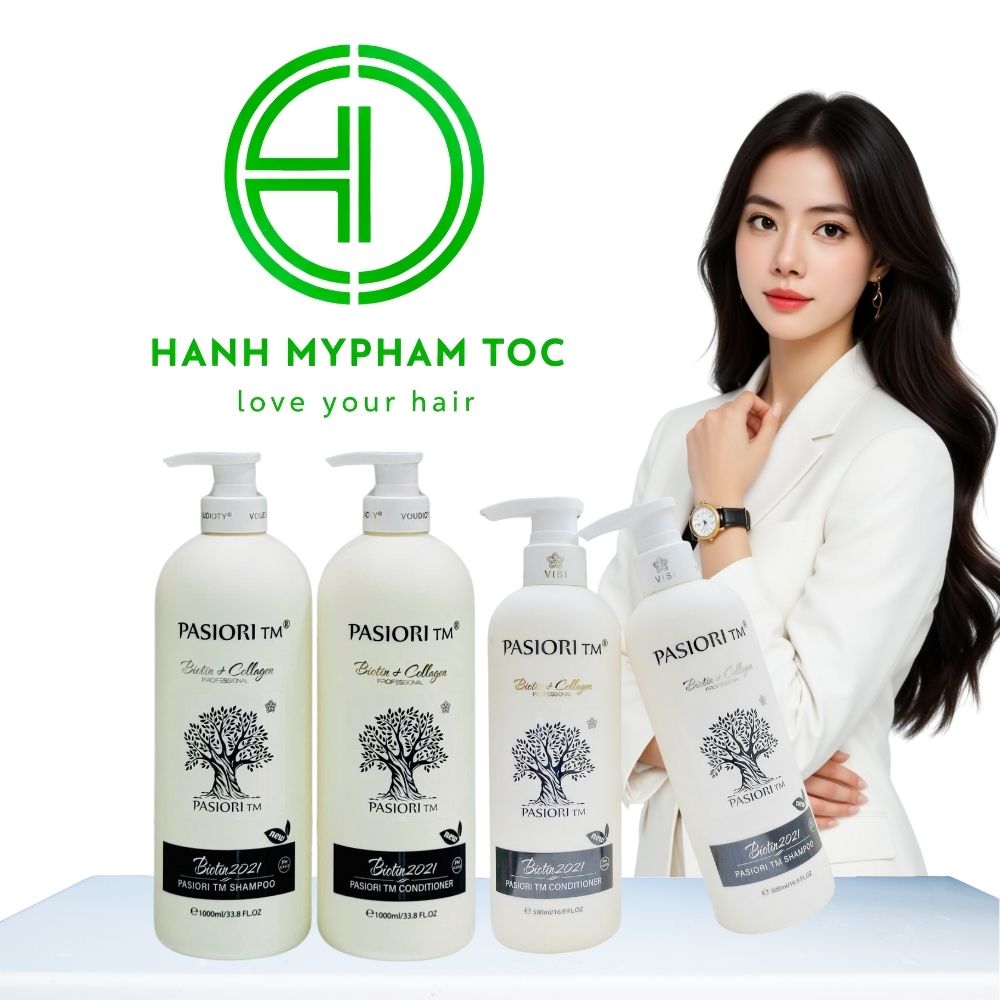Dầu gội xả trắng phục hồi chống rụng Biotin & Collagen 500ml - 1000ml