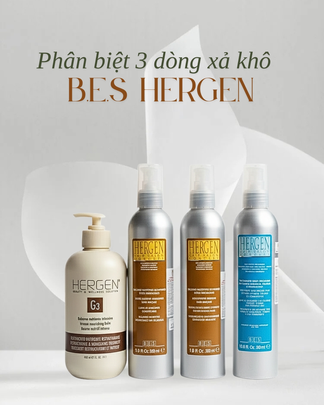 SERUM ĐẶC TRỊ CHO TÓC QUA HÓA CHẤT BES HERGEN PHỤC HỒI 300ML