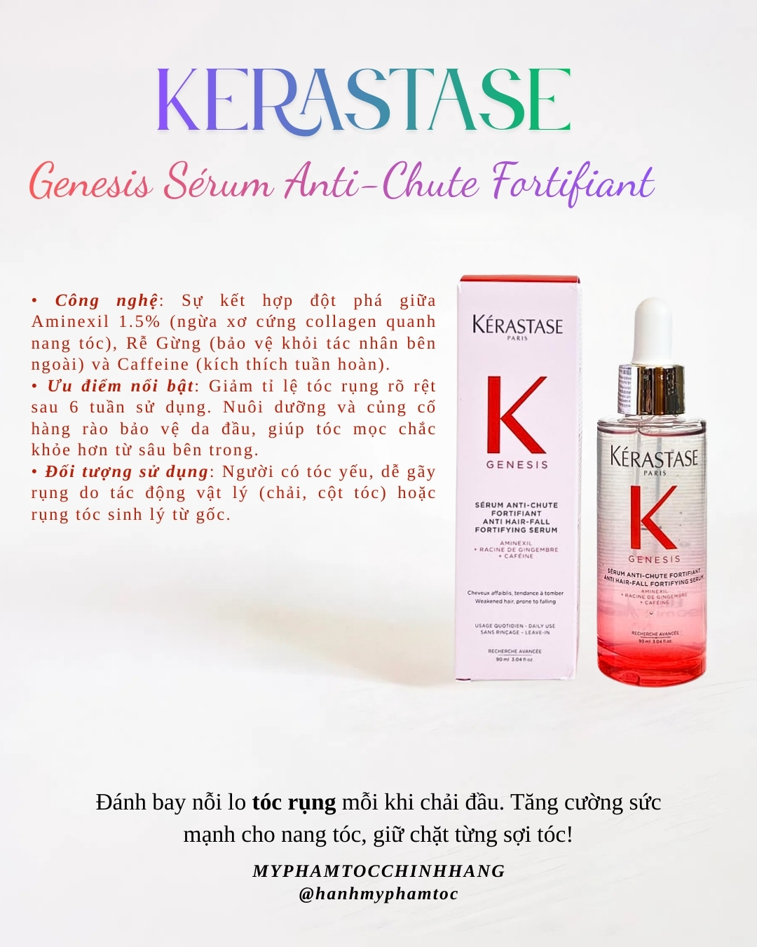 Serum chống rụng tóc Kérastase Genesis Serum Anti-Chute Fortifiant 90ml