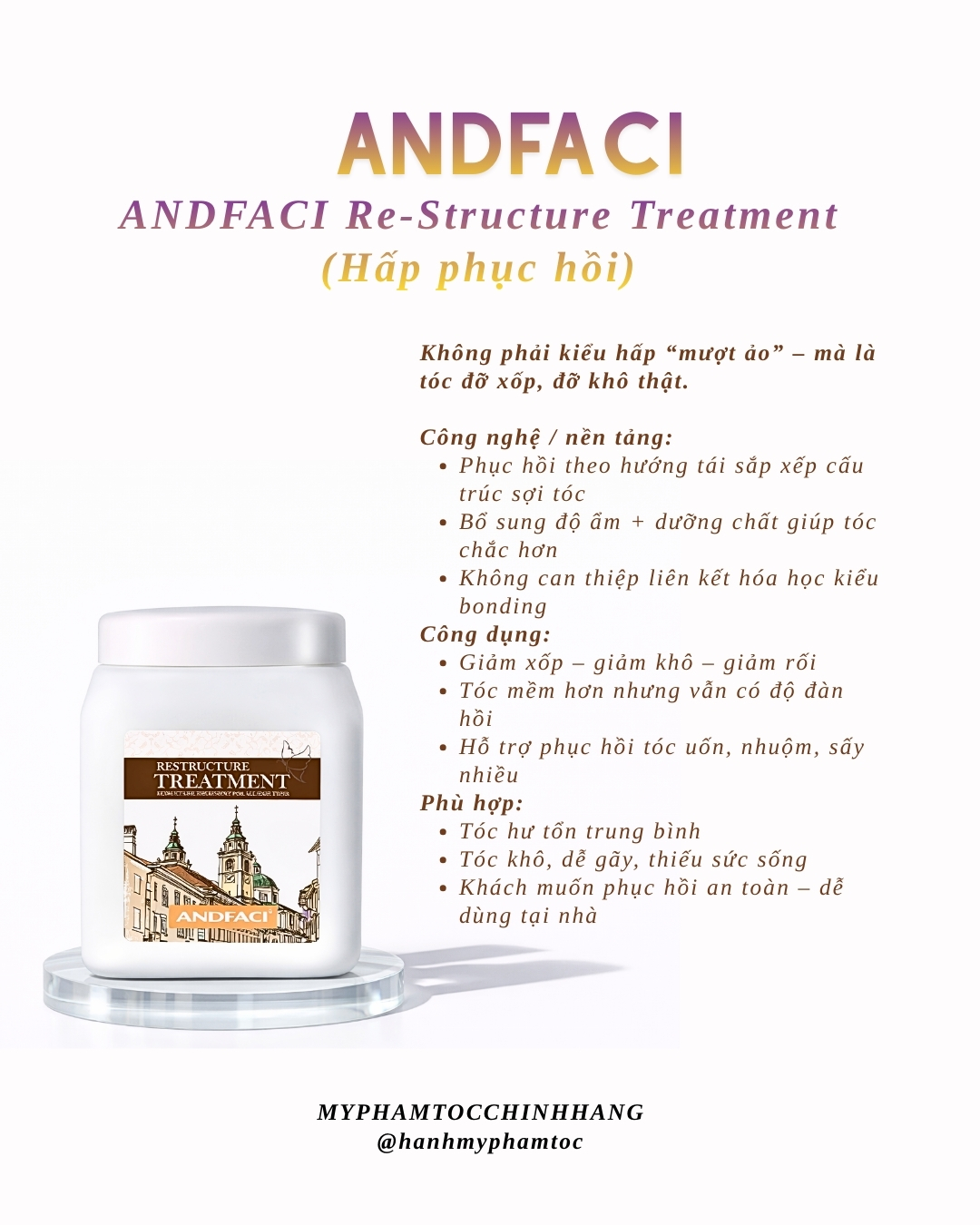 Hấp Phục Hồi Siêu Phân Tử ANDFACI 600ml