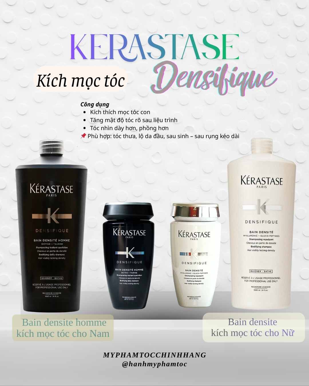 bộ sản phẩm Dầu gội – Dầu xả – Mặt nạ Kérastase Densifique