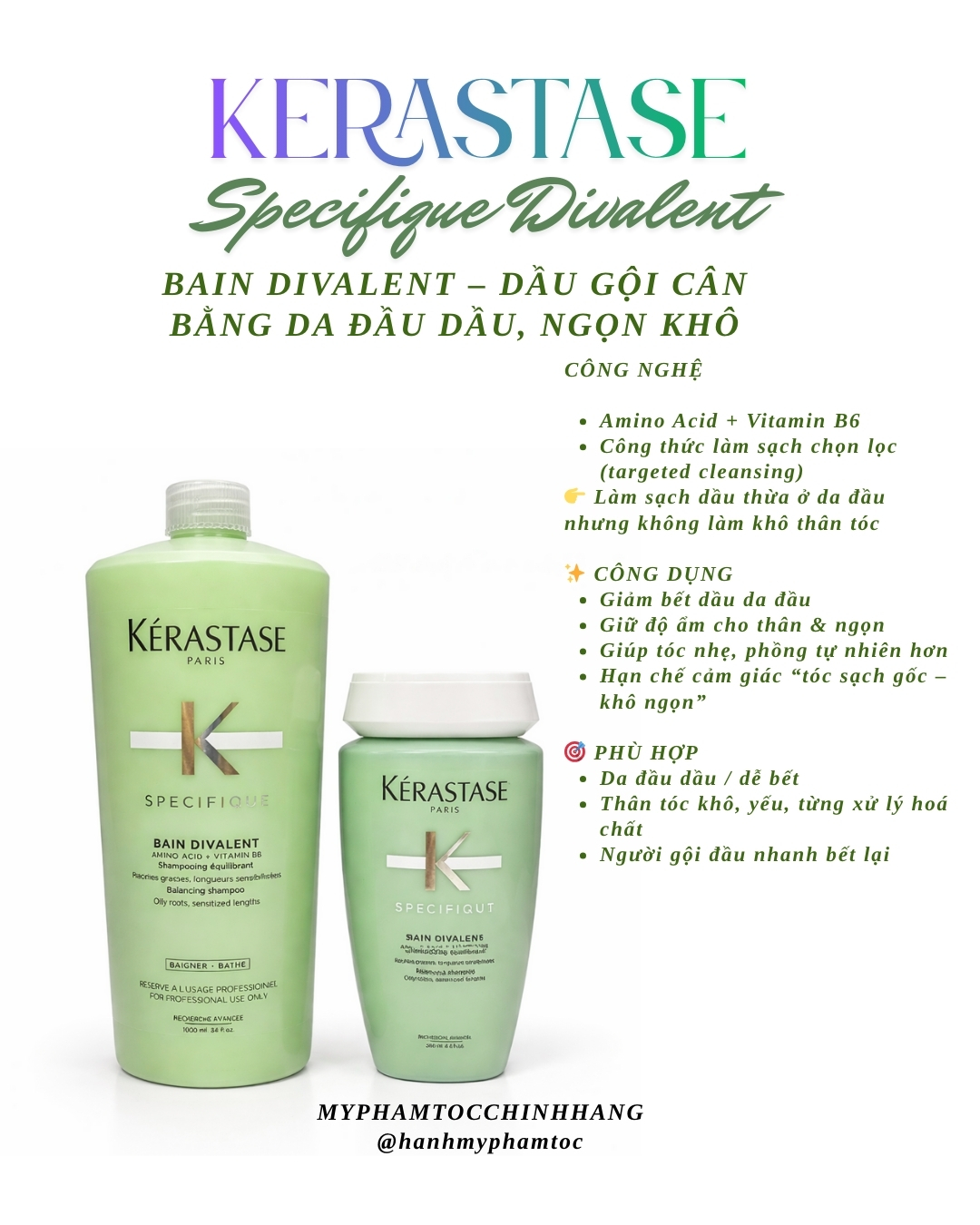 Dầu gội và Mặt nạ Kérastase Divalent