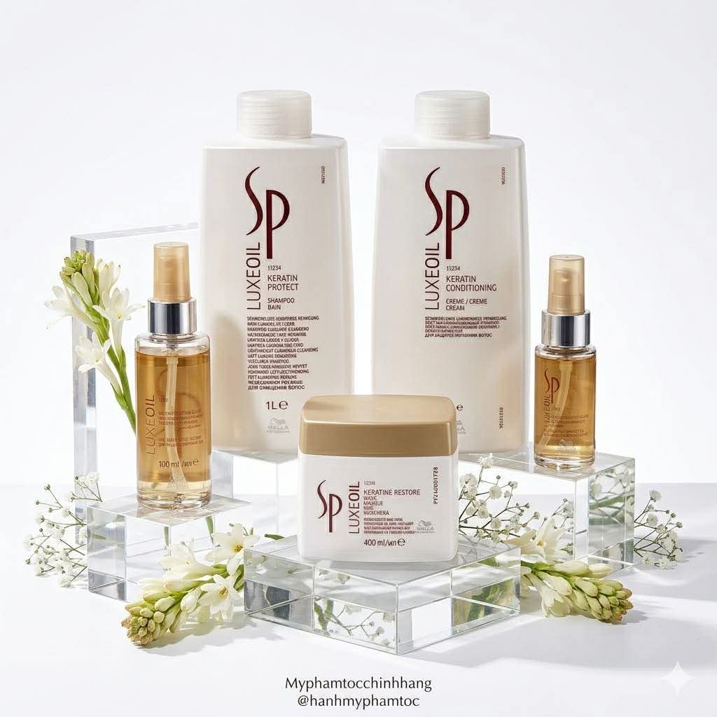 Dầu gội và dầu xả phục hồi SP Argan Luxeoil Keratin 200ml/150ml -1000ml