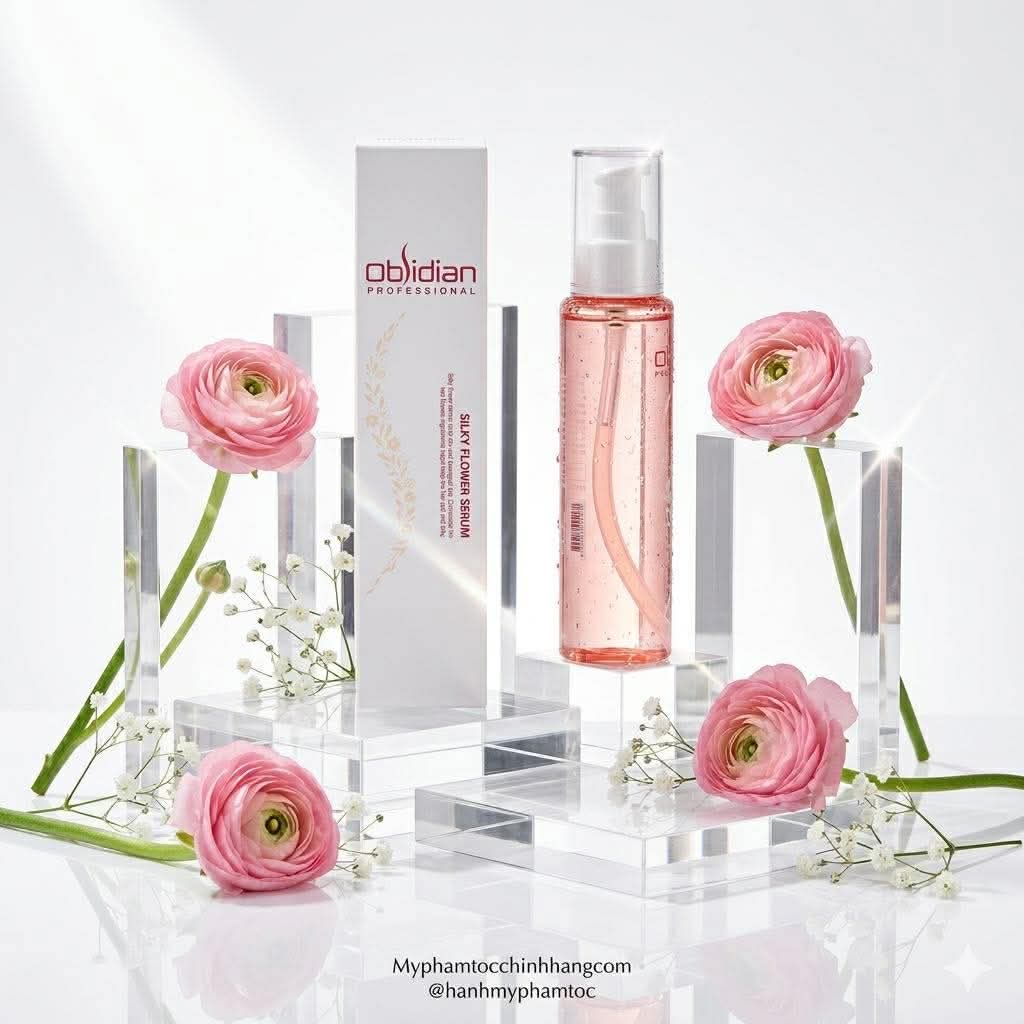 Huyết Thanh Dưỡng Tóc Obsidian Siêu Mềm Mượt – Silky Flower Serum 45ml 110ml
