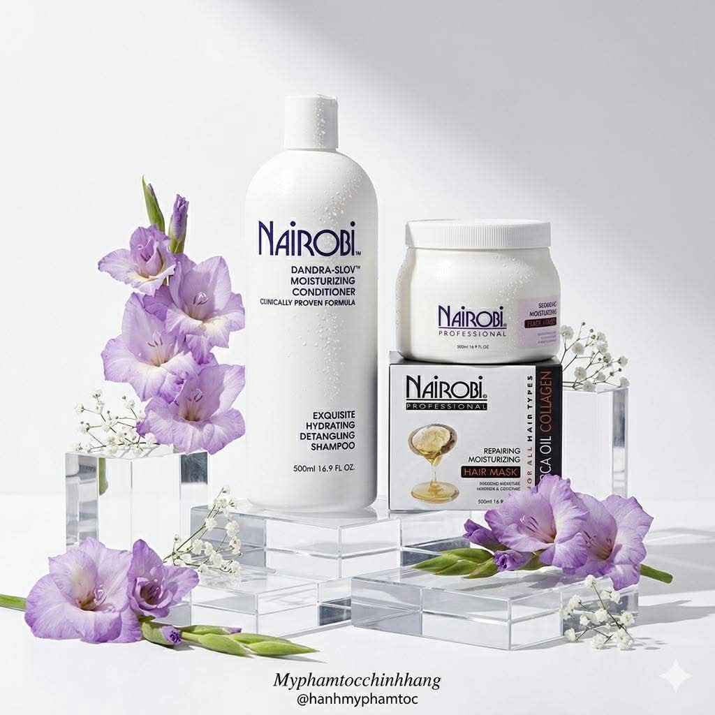 Dầu gội, dầu xả dưỡng tóc Nairobi phục hồi tóc 750ml