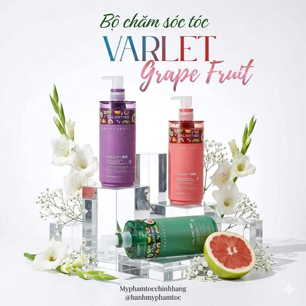 Cặp Gội Xả Bưởi Valert Grapefruit Mẫu Mới 2025 850ml