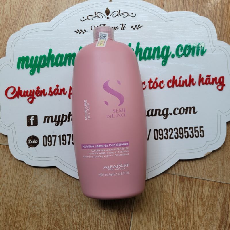 Dầu gội, mặt nạ tóc, kem xả khô giữ ẩm Alfaparf Milano SDL Moisture (Semi Di Lino Moisture Nutritive Low Shampoo, Mask & Leave-in Conditioner)