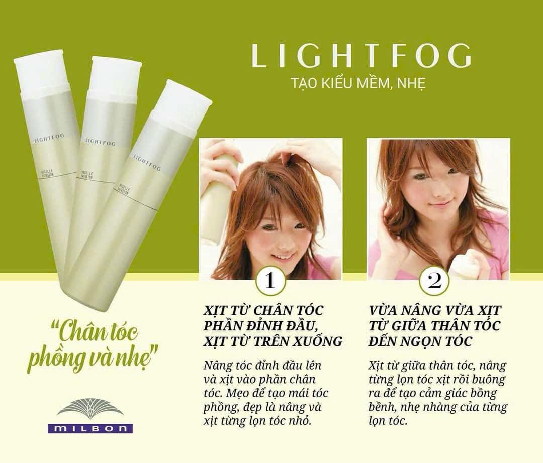 Xịt Tạo Kiểu Milbon Nigelle Lafusion Light Fog - Silky Fog - Stay Fog