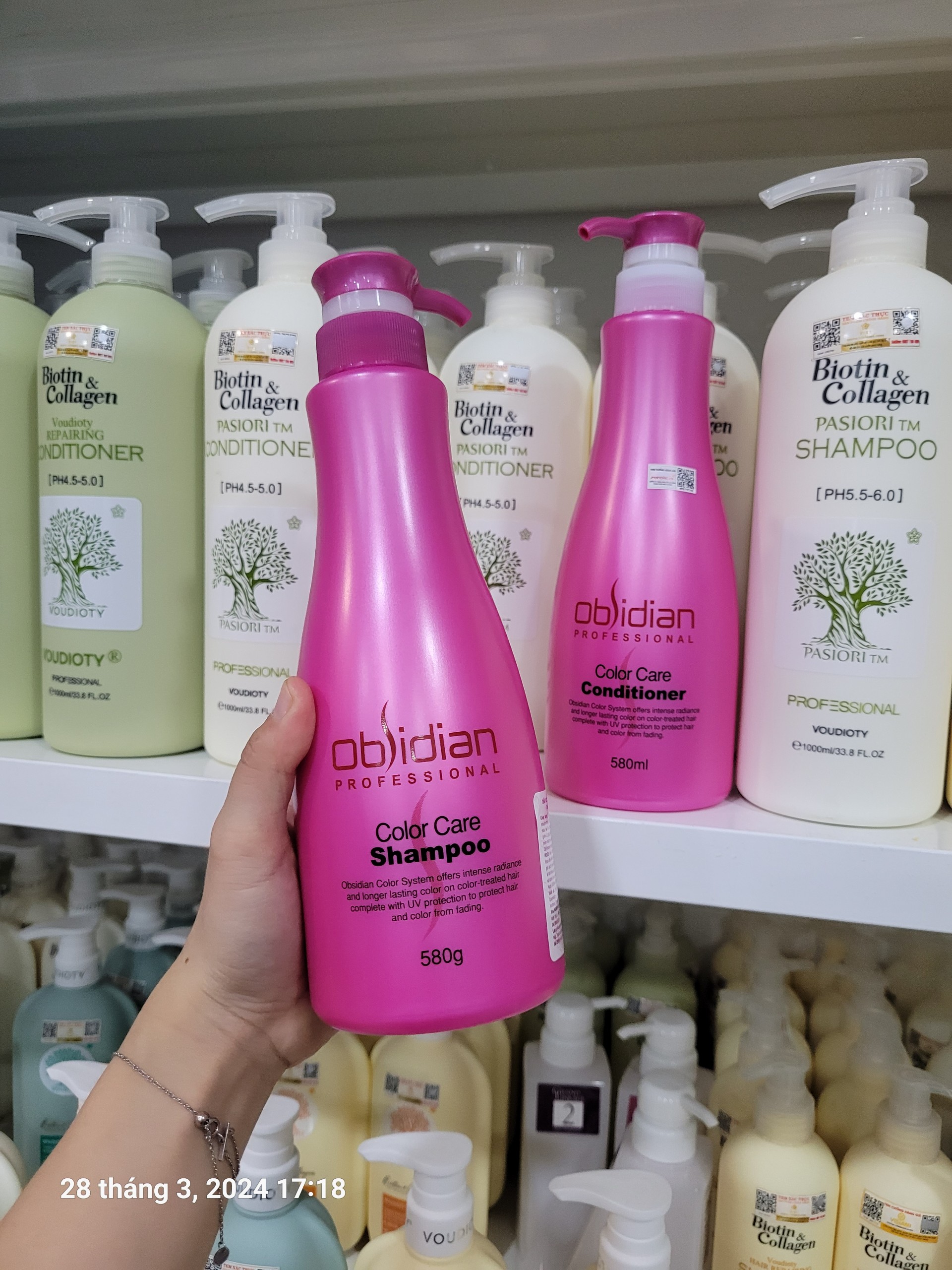 DẦU GỘI XẢ COLOR CARE OBSIDIAN SIÊU DƯỠNG TÓC NHUỘM 580ML