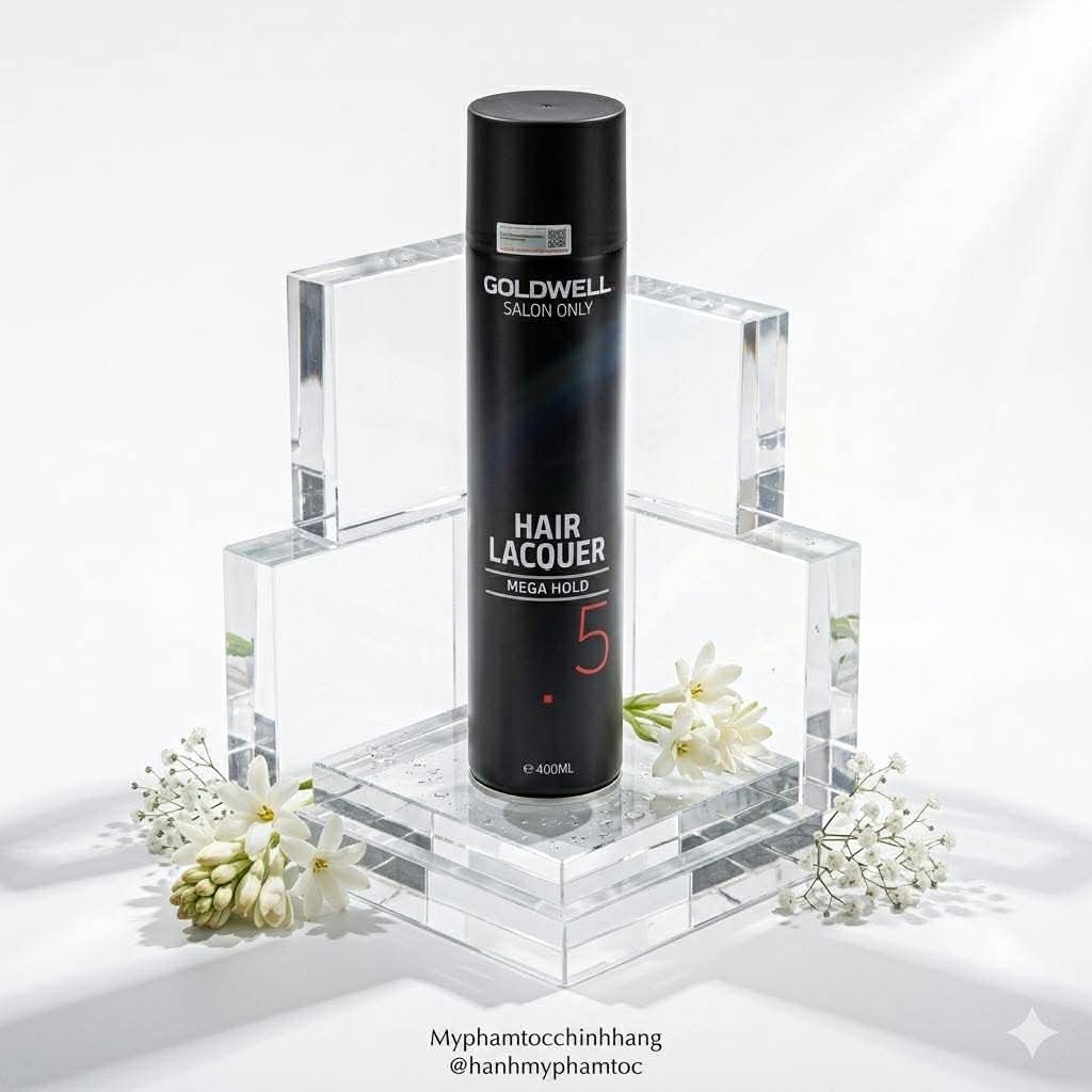 Gôm xịt siêu cứng Goldwell Super Firm Mega Hold 5 600ml