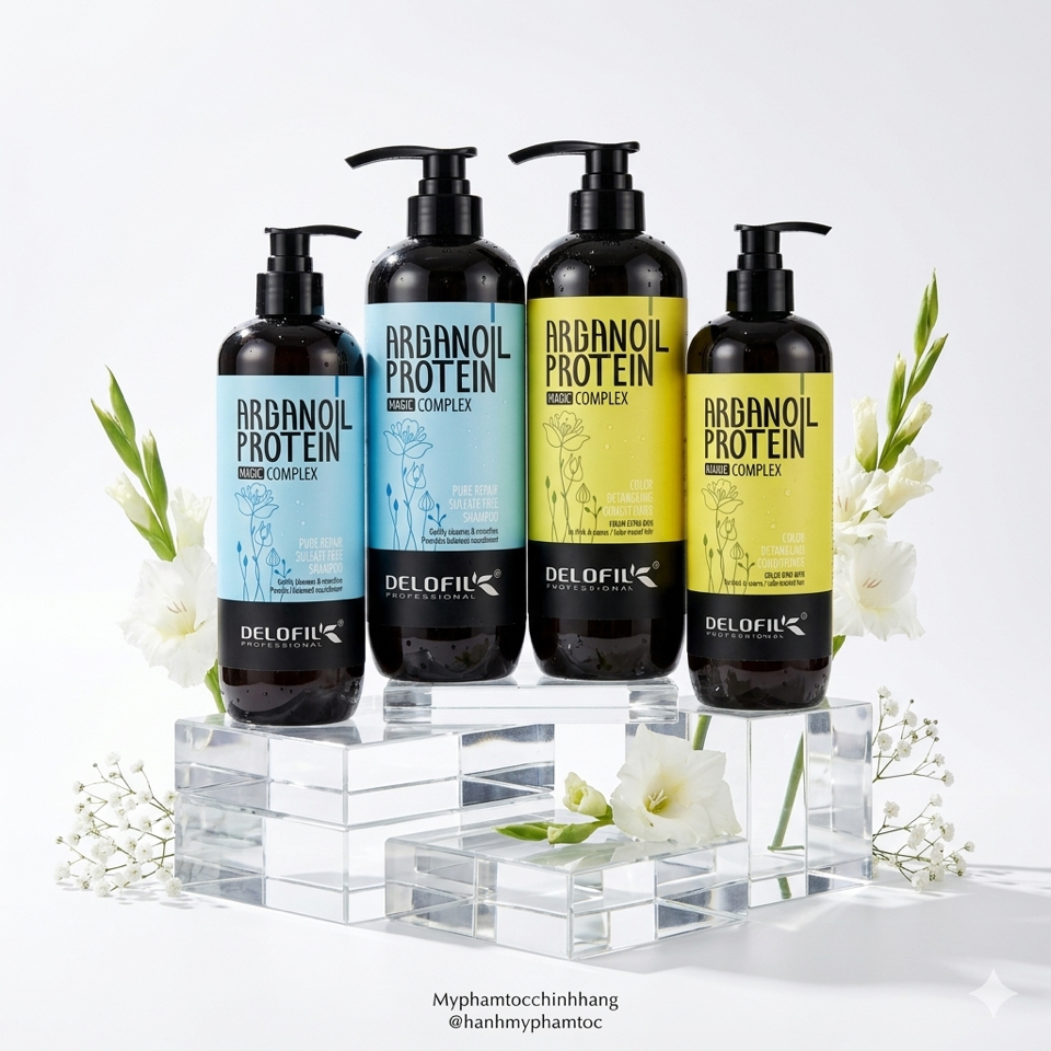 DẦU GỘI XẢ DƯỠNG ẨM PHỤC HỒI DELOFIL500ML -  800ML