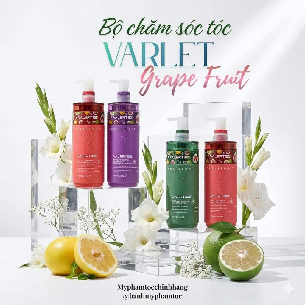 Cặp Gội Xả Bưởi Valert Grapefruit Mẫu Mới 2025 850ml