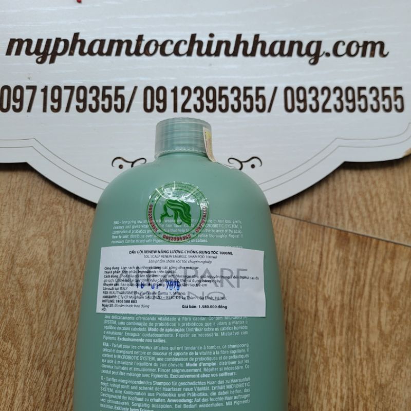 DẦU GỘI ALFAPARF MILANO NGĂN RỤNG TÓC SCALP RENEW ENERZIGIZING LOW 250ml -  1000ML