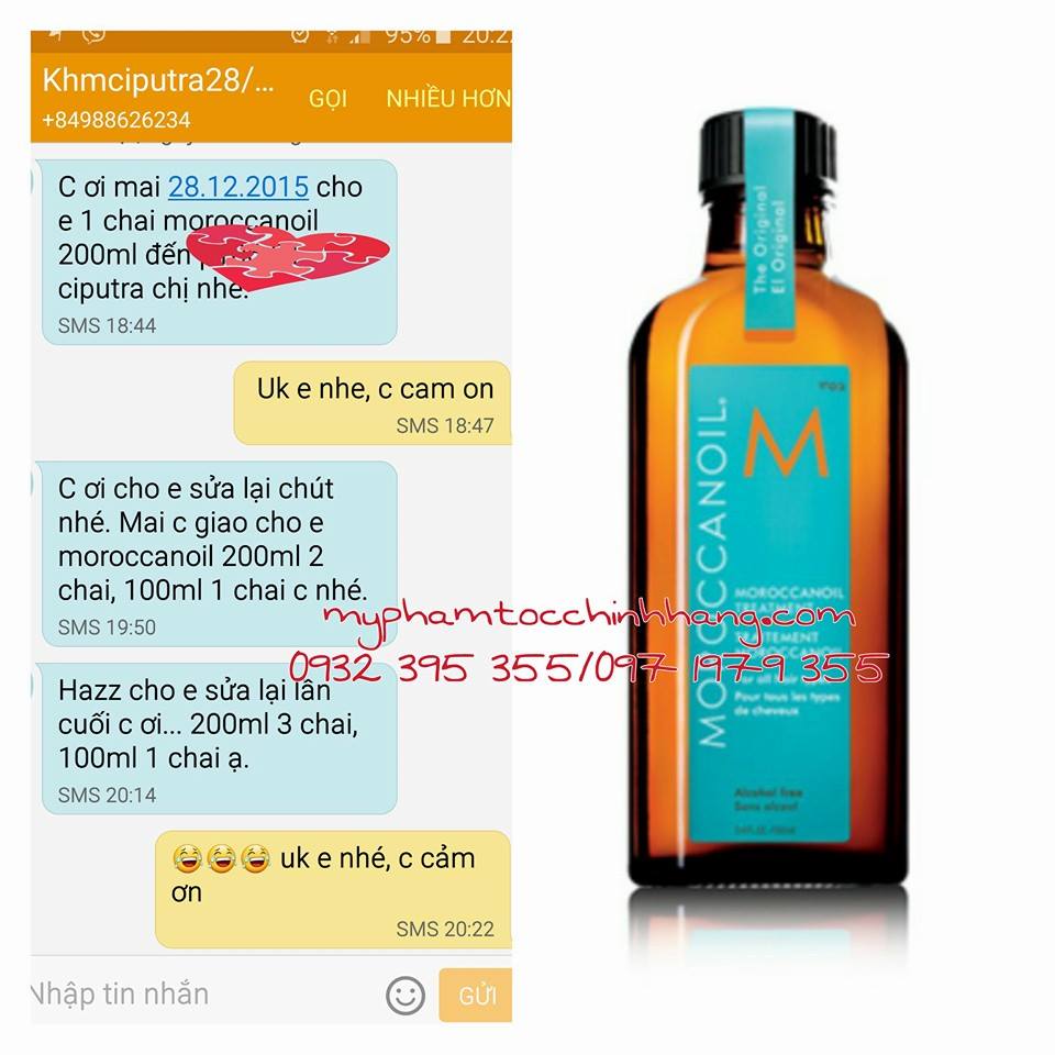 DẦU DƯỠNG TÓC MOROCCANOIL TREATMENT DÀNH CHO MỌI LOẠI TÓC 10ML 15ML - 25ML - 100ML - 125ML - 200ML