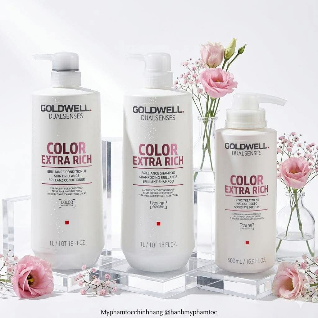 Dầu gội xả giữ màu nhuộm Goldwell Dualsenses Color Extra Rich Brilliance Shampoo & Conditioner