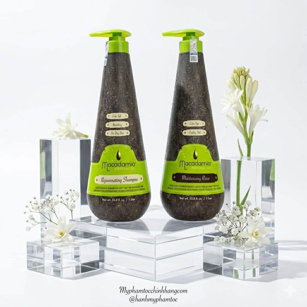 Bộ dầu gội xả trẻ hóa tóc Macadamia Natural Oil Rejuvenating Shampoo & Moisturizing Rinse