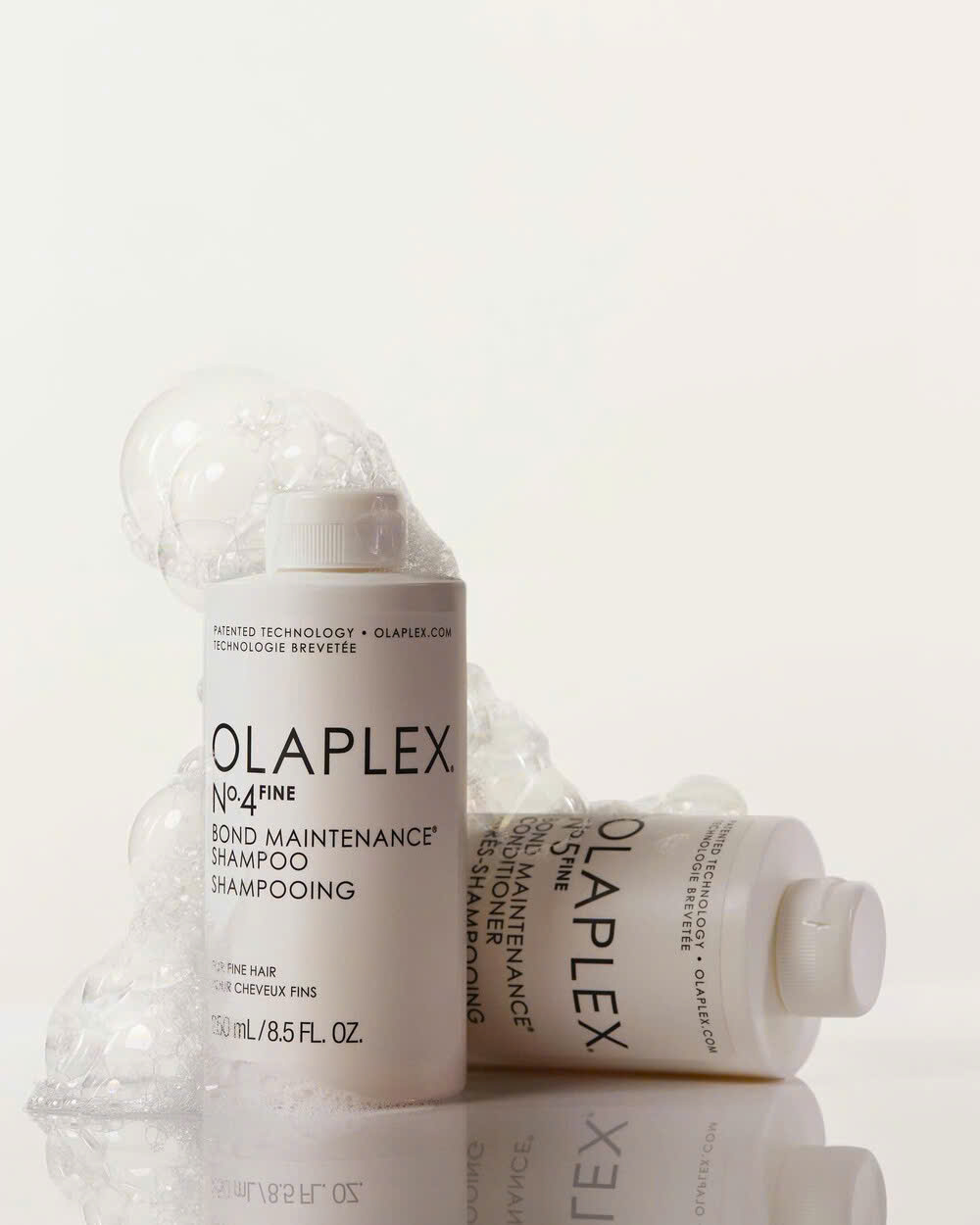 OLAPLEX Nº.4 FINE + Nº.5 FINE 250ML – BỘ GỘI XẢ TĂNG ĐỘ PHỒNG, DƯỠNG ẨM NHẸ CHO TÓC MẢNH