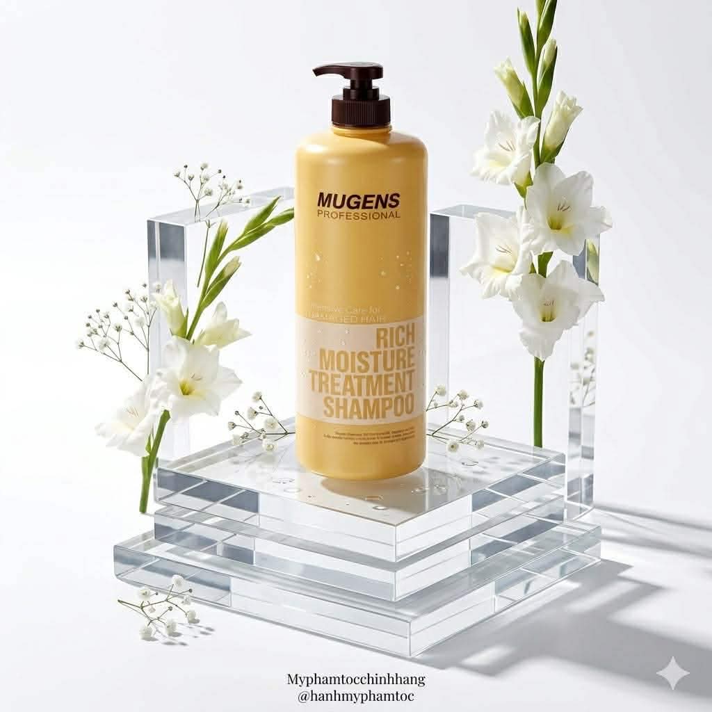 Bộ dầu gội – dầu xả dưỡng chất Mugens Rich Moisture Treatment 1000ml