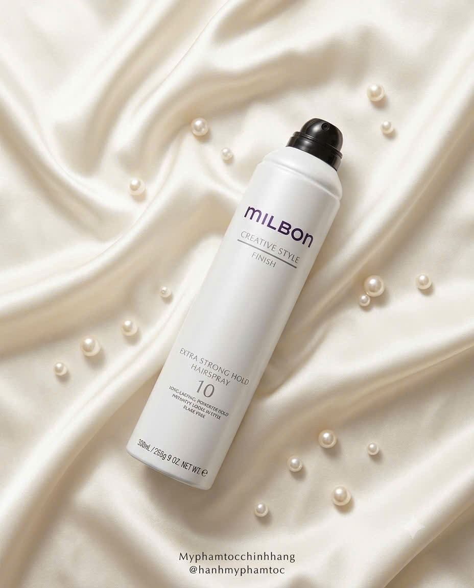 Milbon Global Style Finish 10 300ml | Gôm Xịt Tóc Giữ Nếp Siêu Mạnh