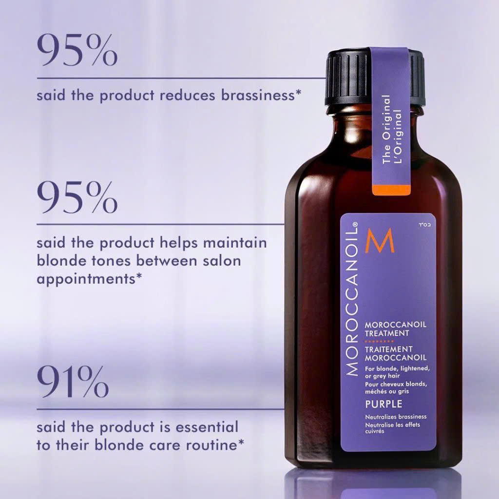 Dầu dưỡng tím Moroccanoil cho tóc tẩy & tóc sáng màu Purple Treatment 25ml - 50ml