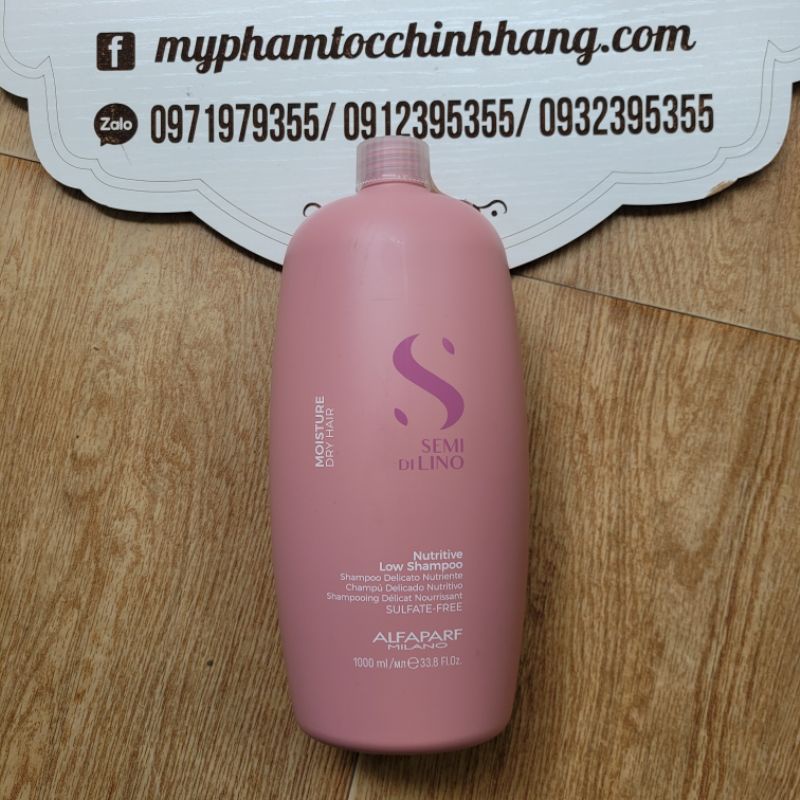 Dầu gội, mặt nạ tóc, kem xả khô giữ ẩm Alfaparf Milano SDL Moisture (Semi Di Lino Moisture Nutritive Low Shampoo, Mask & Leave-in Conditioner)