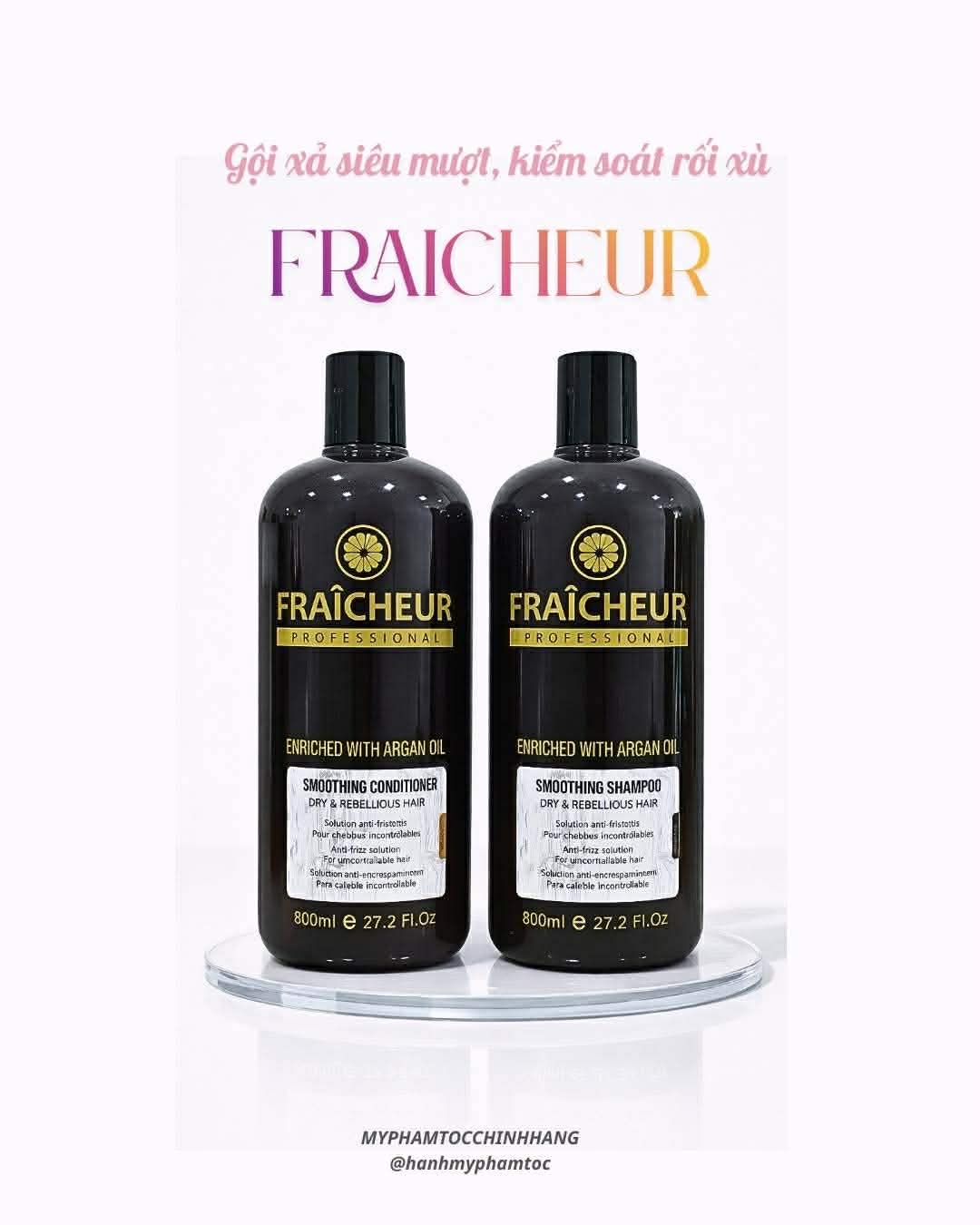 Bộ Dầu Gội Xả Siêu Mượt Fraicheur Smoothing Shampoo & Conditioner 500ml - 800ml