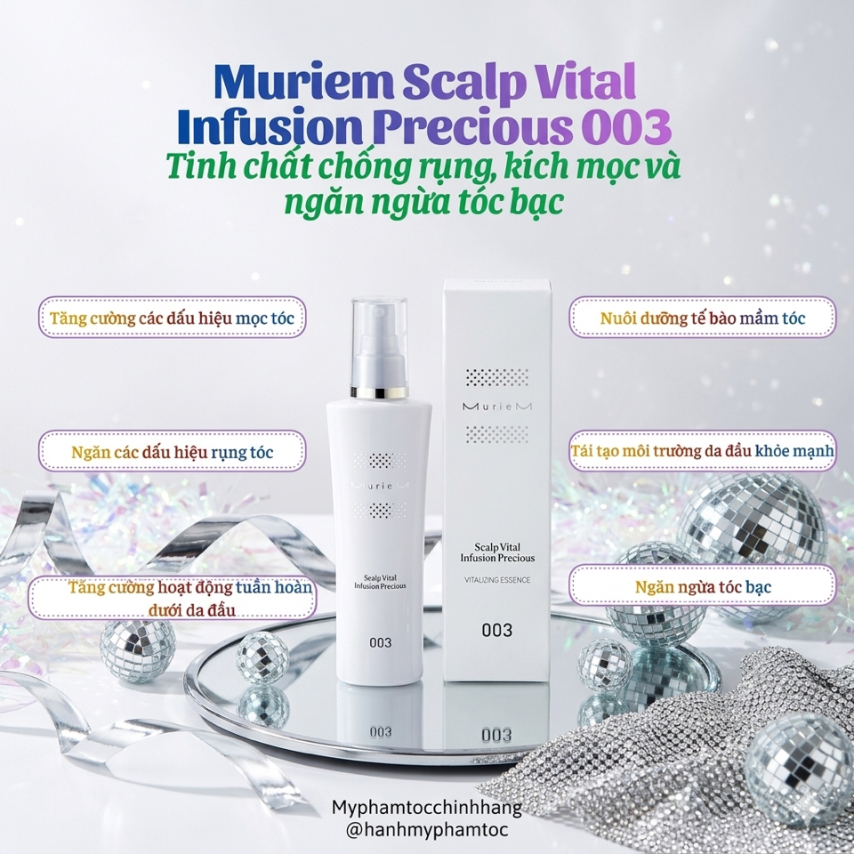 Muriem Scalp Vital Infusion Precious 003 – Tinh Chất Chăm Sóc Da Đầu Và Hỗ Trợ Mọc Tóc , Giảm bạc tóc 150ml