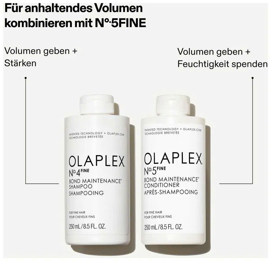 OLAPLEX Nº.4 FINE + Nº.5 FINE 250ML – BỘ GỘI XẢ TĂNG ĐỘ PHỒNG, DƯỠNG ẨM NHẸ CHO TÓC MẢNH