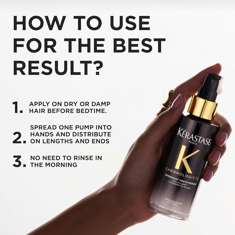 Kérastase Chronologiste Overnight Youth Serum 90ml | Serum Dưỡng Tóc Ban Đêm Chống Lão Hóa Tóc