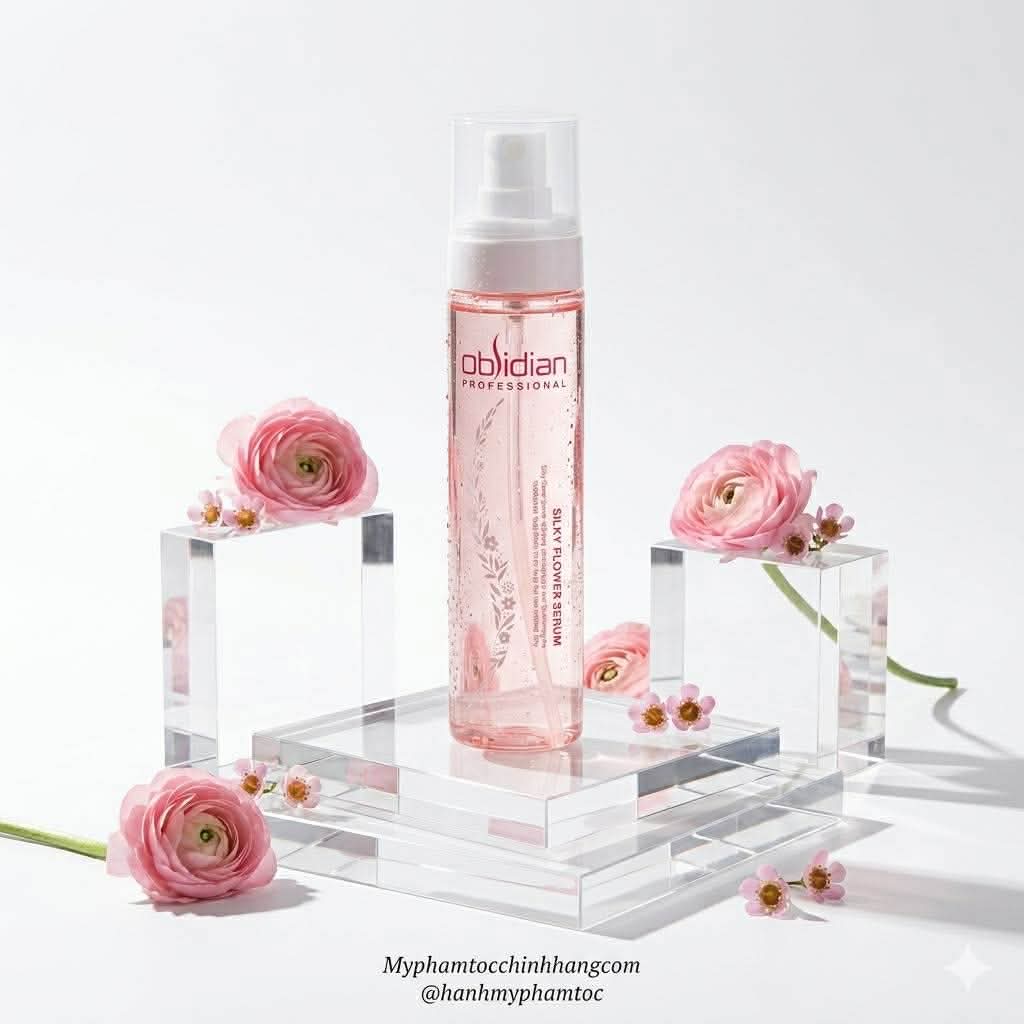 Huyết Thanh Dưỡng Tóc Obsidian Siêu Mềm Mượt – Silky Flower Serum 45ml 110ml