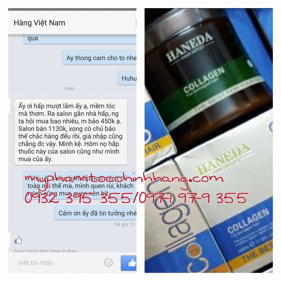 Hấp Tóc Top Haneda Collagen hũ hoặc túi 500ml