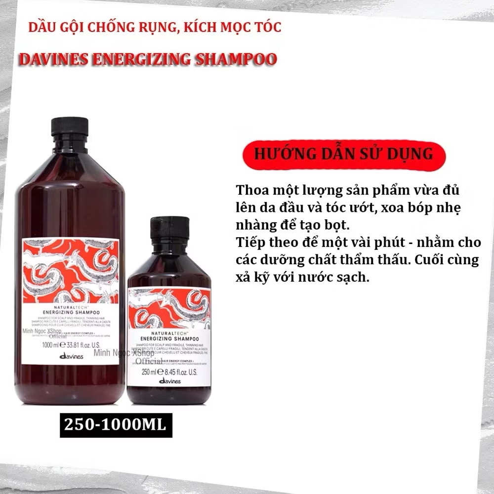 DẦU GỘI DAVINES CHỐNG RỤNG TÓC ENERGIZING 250NL - 1000ML