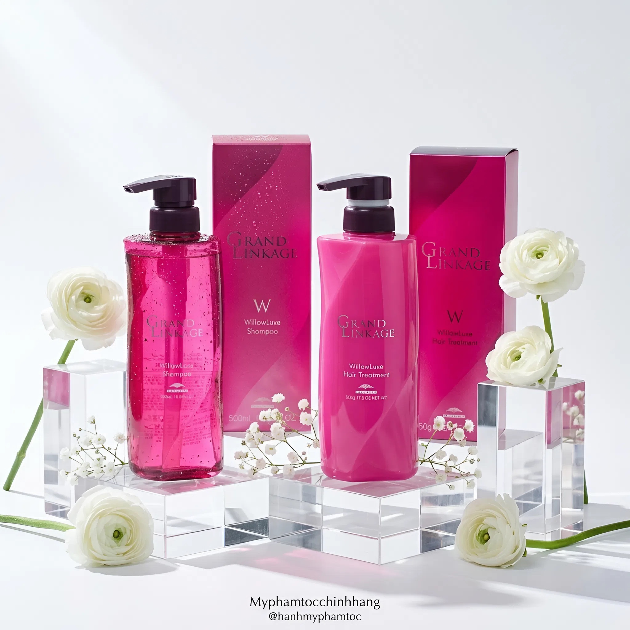 Dầu gội Milbon giữ màu mượt tóc Grand linkage 500ml